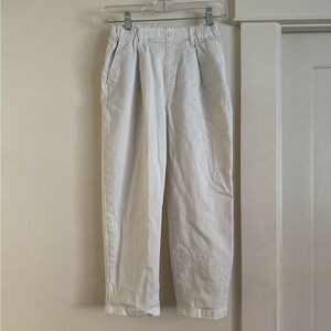 Uniqlo kids Cream pleated pants